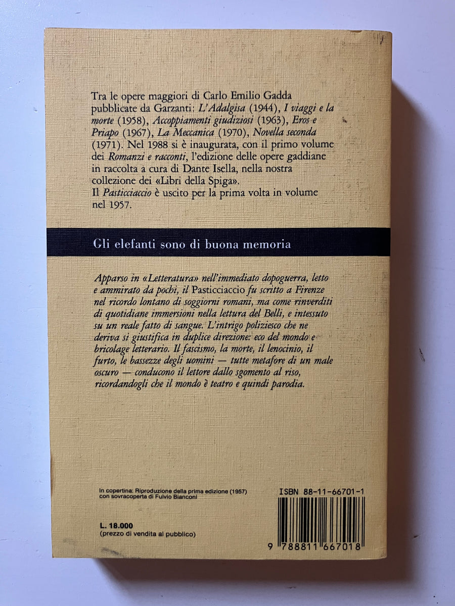 Quer pasticciaccio brutto de via Merulana - Carlo Emilio Gadda - Libro  Usato - Garzanti Libri 