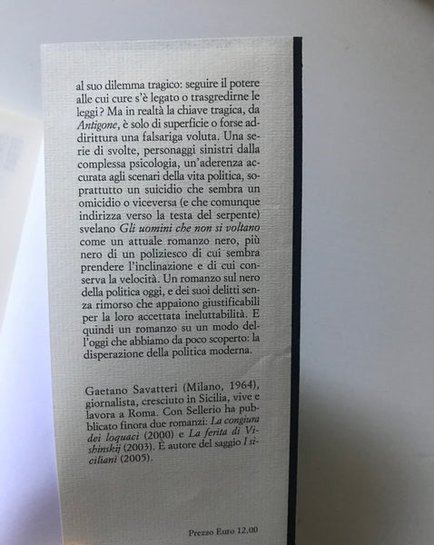 Gaetano Savatteri - Gli uomini che non si voltano
