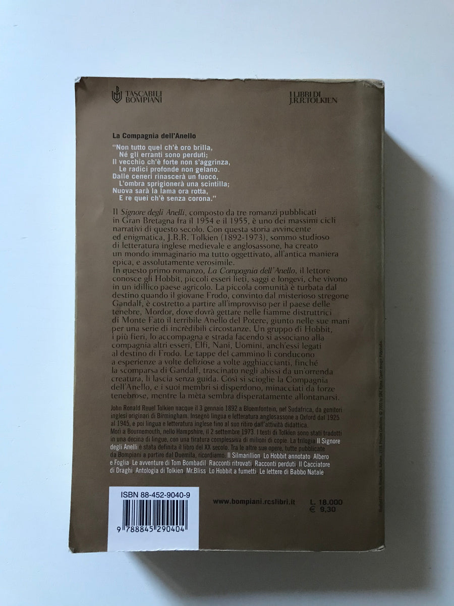 Nuova Traduzione Il Signore Degli Anelli Quirino Principe Tolkien