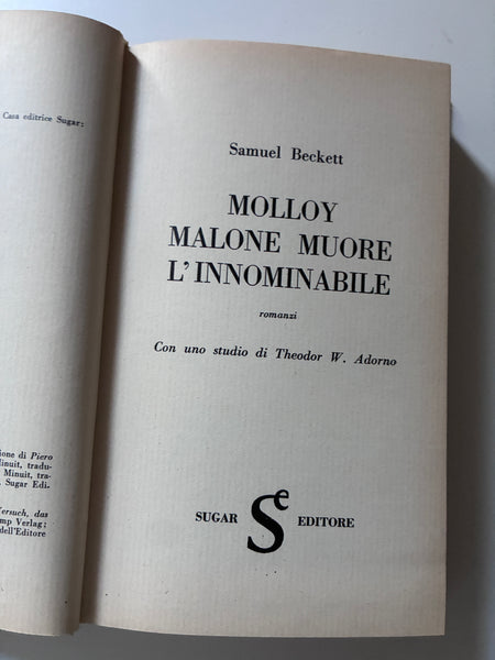 Samuel Beckett - Molloy / Malone muore / L'innominabile