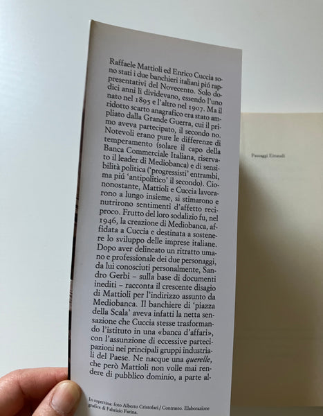 Sandro Gerbi - Mattioli e Cuccia Due banchieri del Novecento
