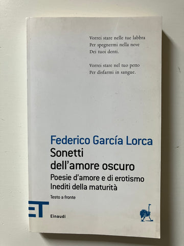 Federico Garcia Lorca - Sonetti dell'amore oscuro