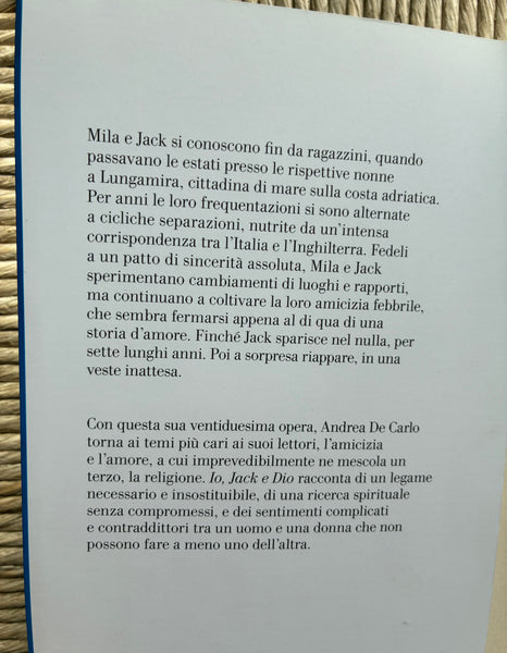 Andrea De Carlo - Io, Jack e Dio