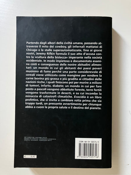 Jeremy Rifkin - Ecocidio Ascesa e caduta della cultura della carne