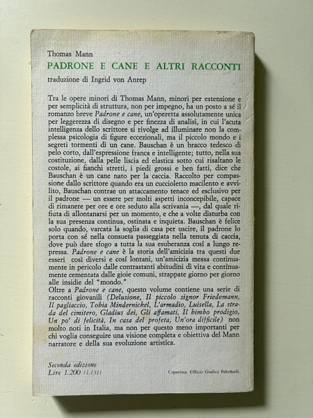 Thomas Mann - Padrone e cane e altri racconti