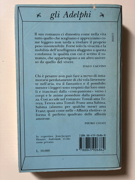 Milan Kundera - L'insostenibile leggerezza dell'essere