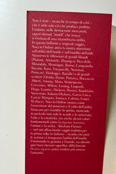 Nuccio Ordine - L'utilità dell'inutile. Manifesto