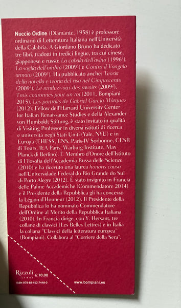Nuccio Ordine - L'utilità dell'inutile. Manifesto