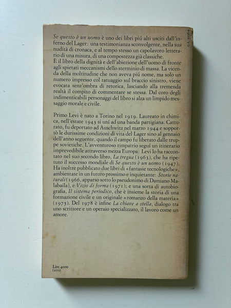 Primo Levi - Se questo è un uomo