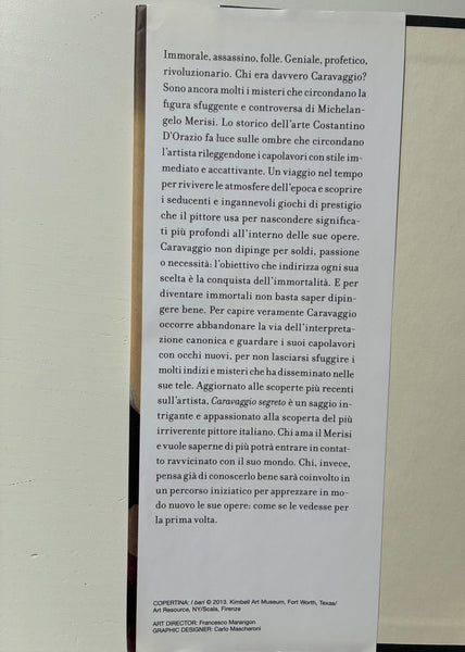 Costantino D'Orazio - Caravaggio segreto I misteri nascosti nei suoi capolavori