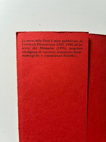 Friedrich Durrenmatt - La morte della Pizia