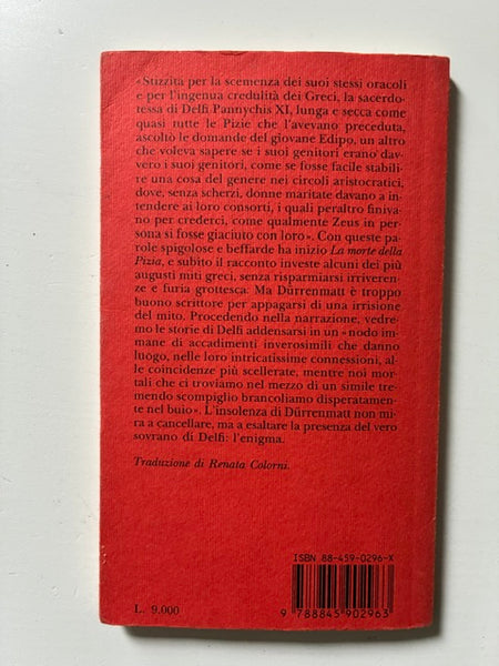 Friedrich Durrenmatt - La morte della Pizia