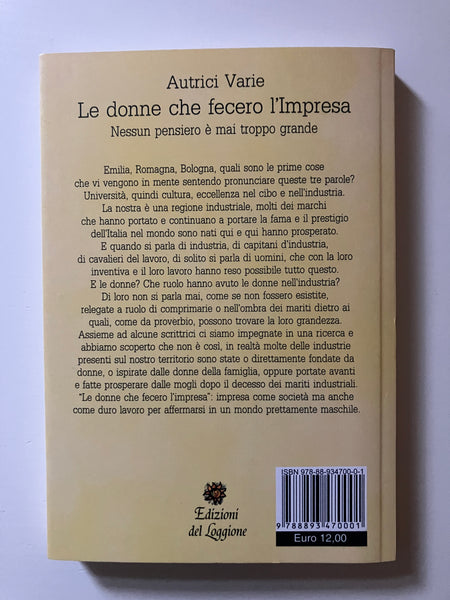 AAVV - Le donne che fecero l'impresa Nessun pensiero è mai troppo grande