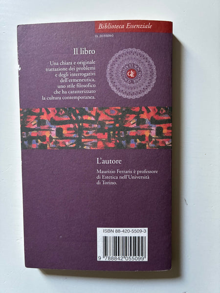 Maurizio Ferraris - L'ermeneutica