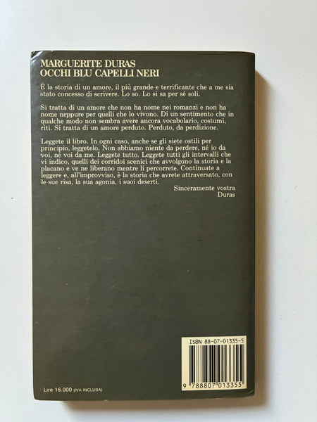 Marguerite Duras - Occhi blu capelli neri
