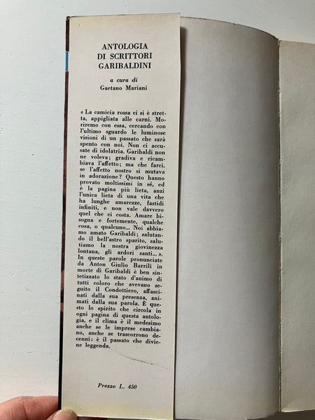 Gaetano Mariani, a cura di - Antologia di scrittori garibaldini