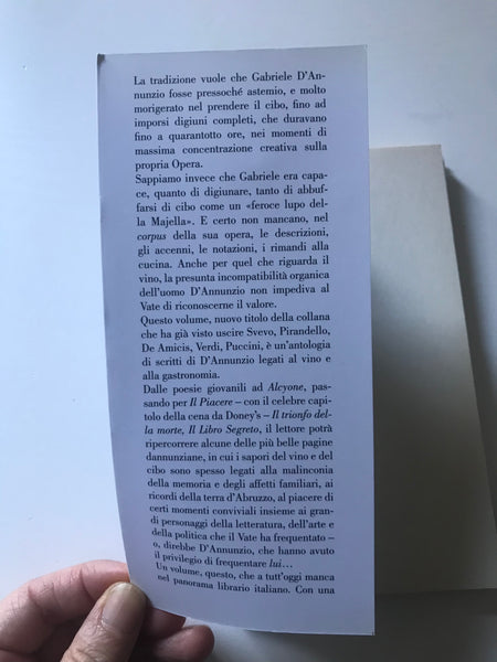 Gabriele D'Annunzio - La gola di un esteta