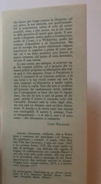 Antonio Altomonte - Dopo il Presidente