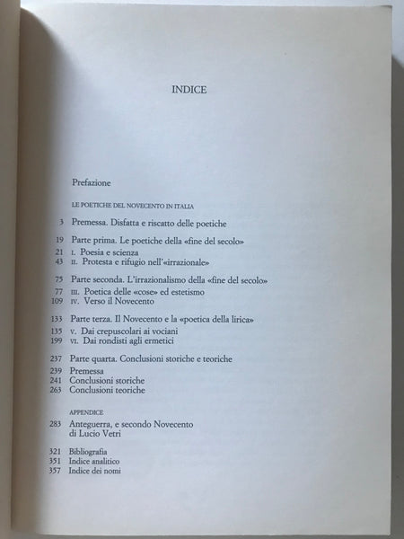 Luciano Anceschi - Le poetiche del Novecento in Italia