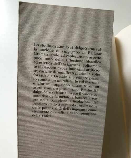 Emilio Hidalgo-Serna - Baltasar Gracian La Logica dell'Ingegno