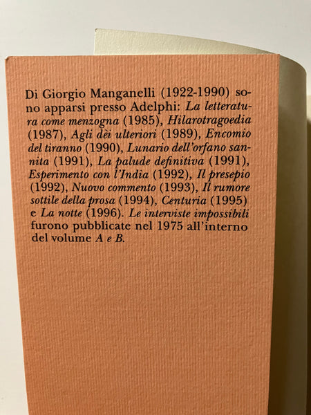 Giorgio Manganelli - Le interviste impossibili